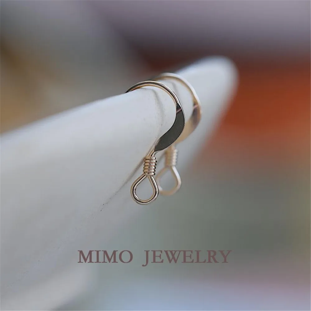 

Импортированные Соединенные Штаты 14k Золотые заполненные катушки молоток простой базовый ушной крючок DIY полуготовые сережки