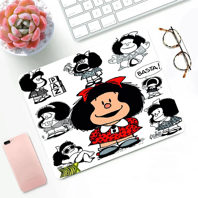 

Mafalda Mouse Pad Small Gaming Table Mat Kawaii Keyboard Accrssories Anime Mousepad Pc Gamer Cartoon Mosue Pads Desk Pertector
