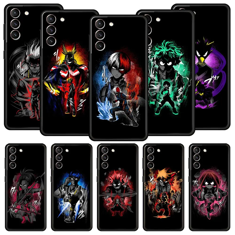 

My Hero Academia Anime Phone Case For Samsung Galaxy S23 S22 Ultra S20 S21 FE 5G S10 S9 Plus S10E S8 S7 Edge Soft Pattern Cover