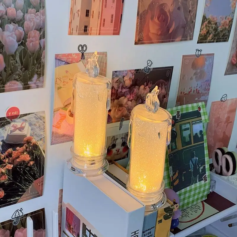 

Amazing INS Wind Simulation Electronic Candle Lamp Girl Heart Dream Candlelight Dinner Night Light For Valentine's Day Gift
