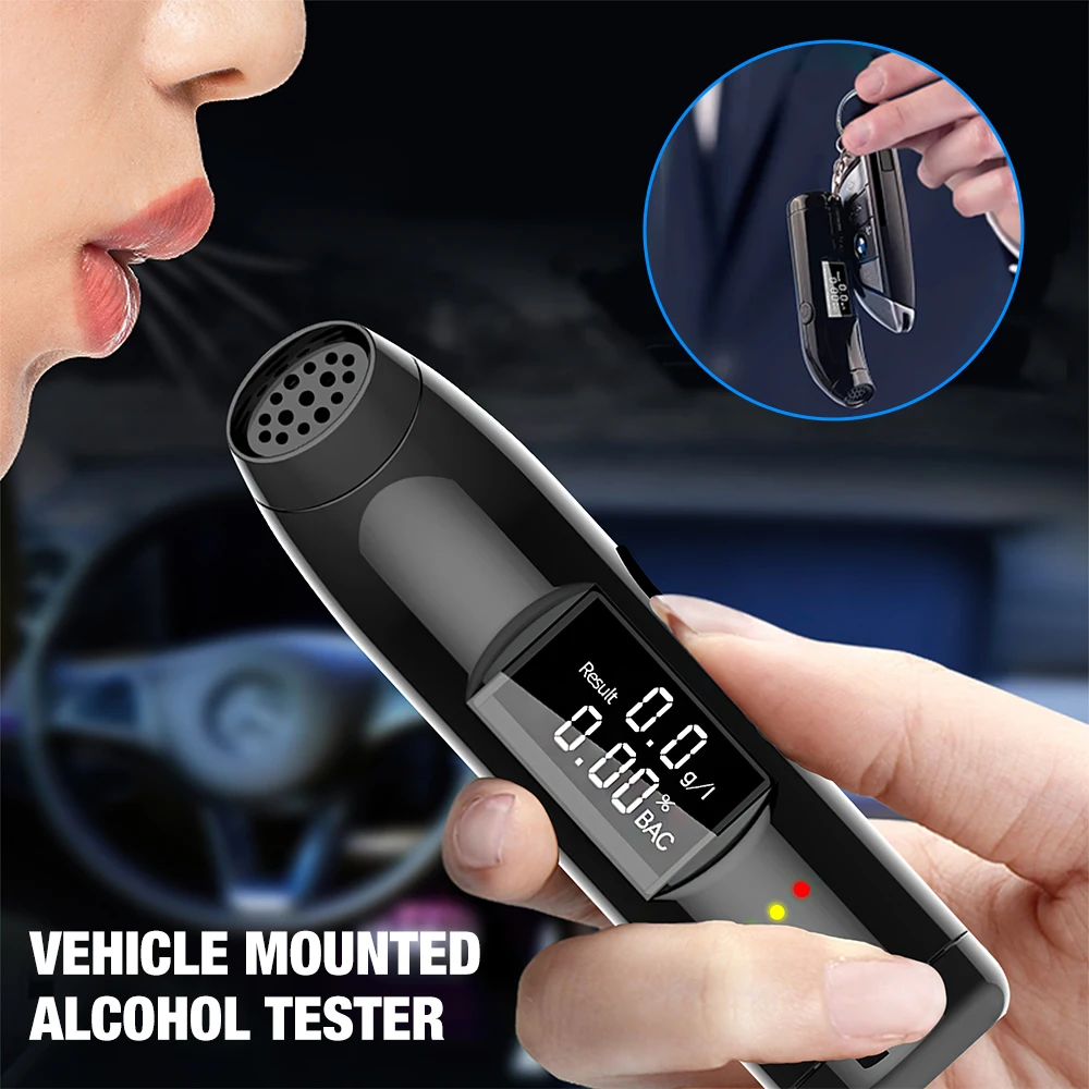 

Home Digital Alcohol Tester Quick Response Breath Analyzer Alcohol Detector Tester Rechargeable with LED Backlight Display