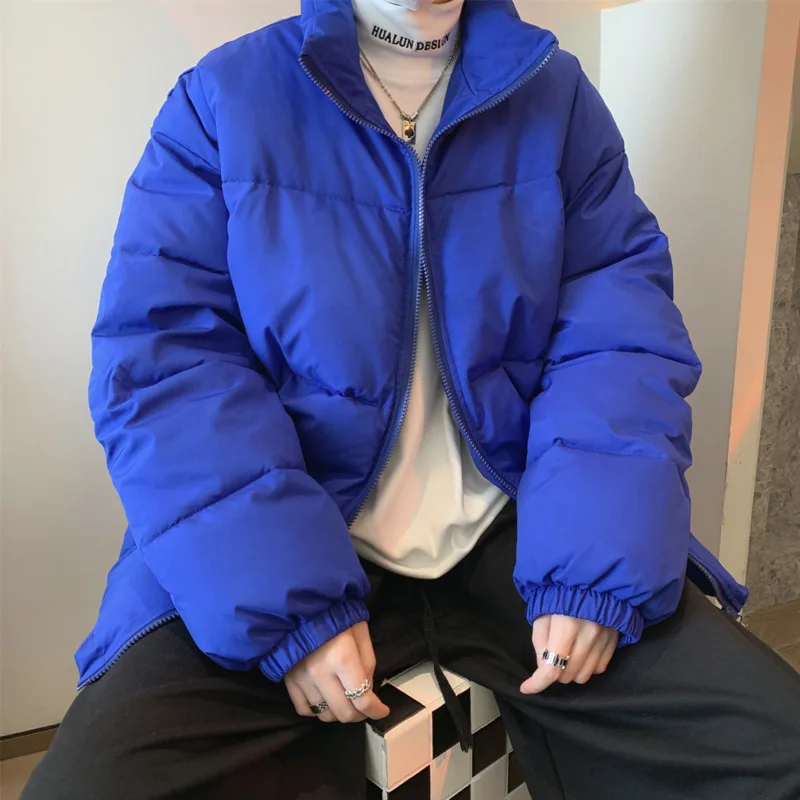 Winter Jacket Men Warm Fashion 6-color Casual Thicken Down Jacket Men Streetwear Korean Loose Thick Short Coat Mens Parker S-2XL