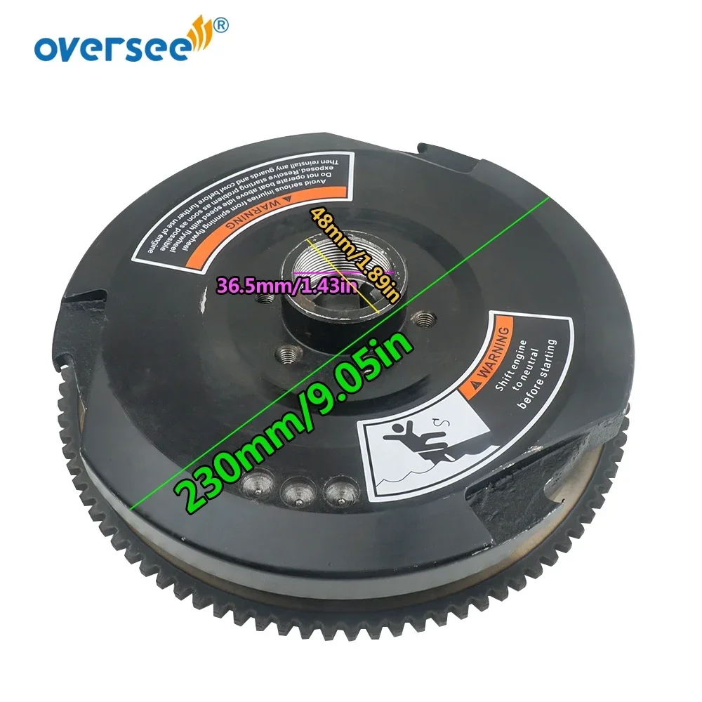 859234 Маховик T24 для подвесного мотора Mercury 50HP 55HP 60HP 3 цилиндра 92 зубца 261- Т24