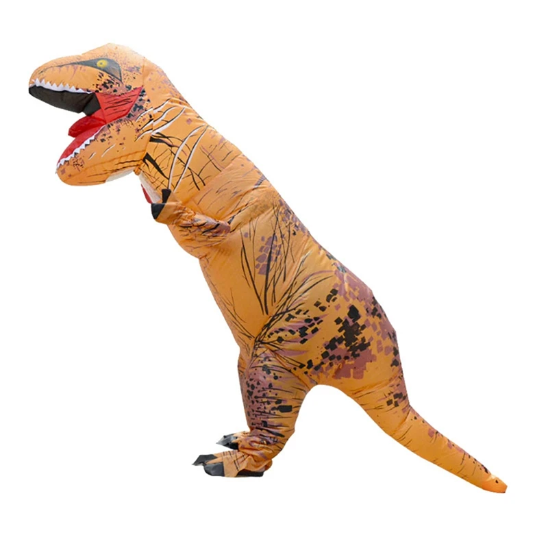 

Halloween Inflatable Dinosaur Fancy Costumes Kids Adult Tyrannosaurus Cosplay Kindergarden Mascot Performance Carnival Yellow A