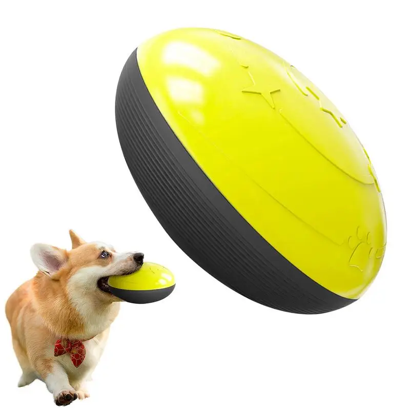 

Feeding Toy For Dogs Round Chewing Ball Chase Toy Food Dispenser Training Tool Squeaky Educational Toy Bite Resistant Slow Food