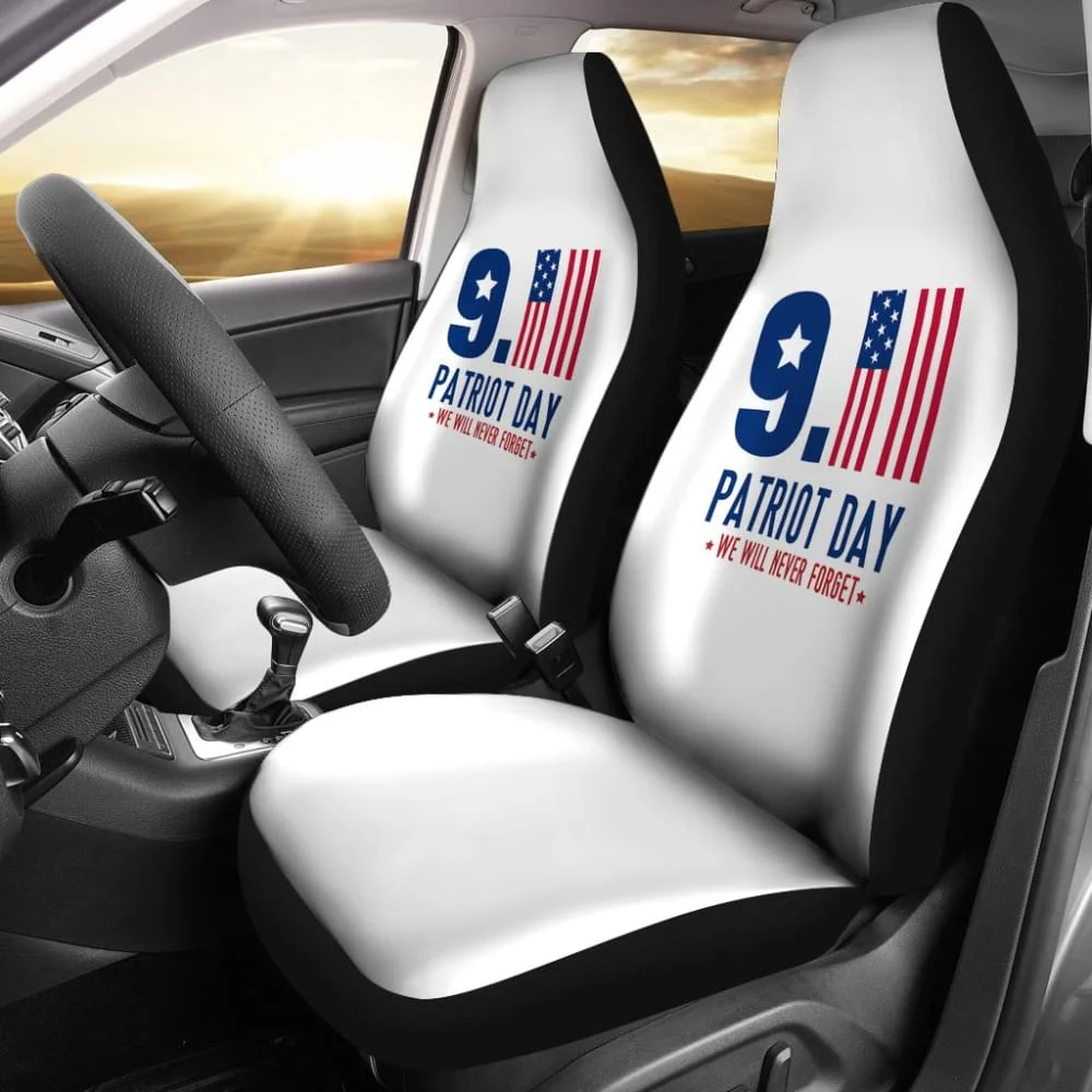 

Amazing Gift Idea 09.11 Patriot Day We Will Never Forget Car Seat Covers 210305,Pack of 2 Universal Front Seat Protective Cover