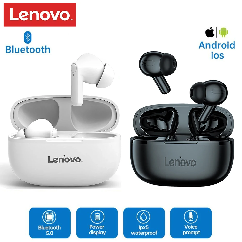 

Lenovo HT05 HD Call TWS Wireless earbuds Sound Noise Cancelling with mic HIFI Earphone Mini Headphones Touch Control Headsets