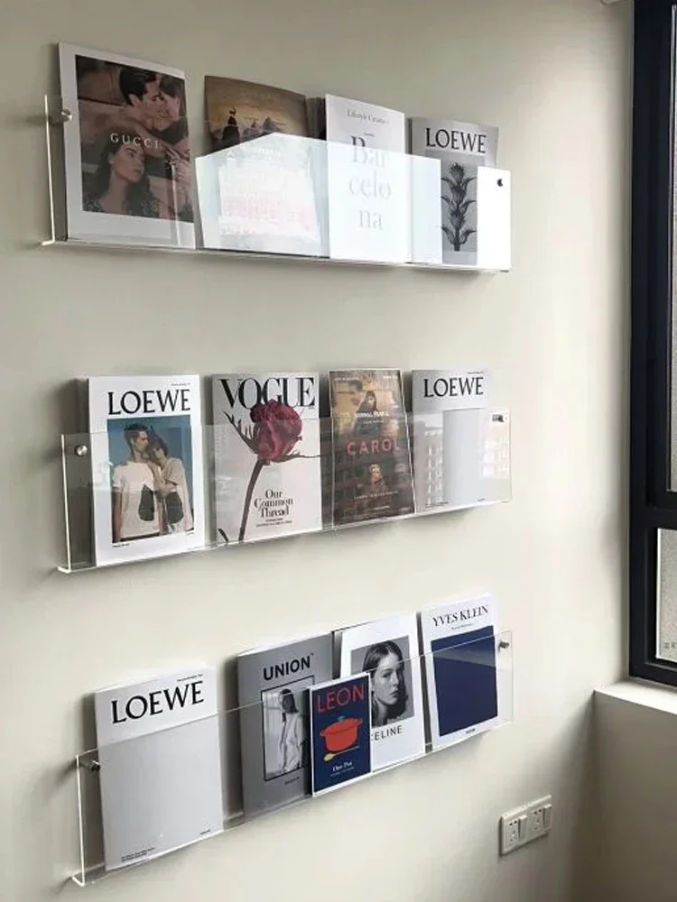 Акриловая креативная настенная книжная полка прозрачная для картин настенное