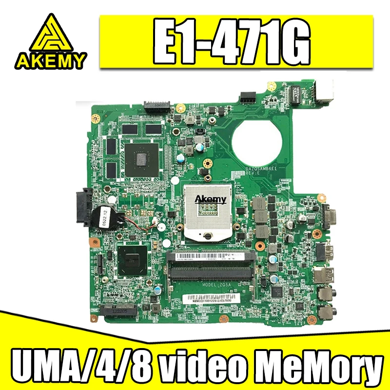 

Материнская плата DAZQSAMB6E0 DAZQSAMB6E1 DAZQSAMB6F1 для ACER Aspire E1-431 E1-471G V3-471, материнская плата для ноутбука SLJ8E HM77 HM76 DDR3