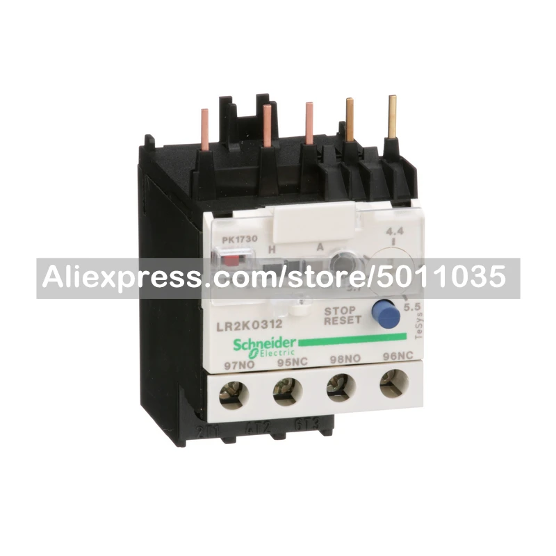 

LR2K0312 Schneider Electric TeSys K series three-pole thermal overload relay, setting current 3.7-5.5A; LR2K0312