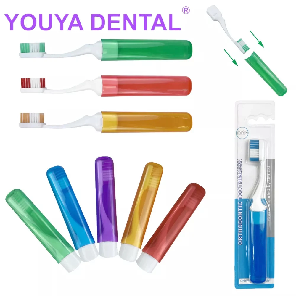 1 шт. Портативная Складная зубная щетка