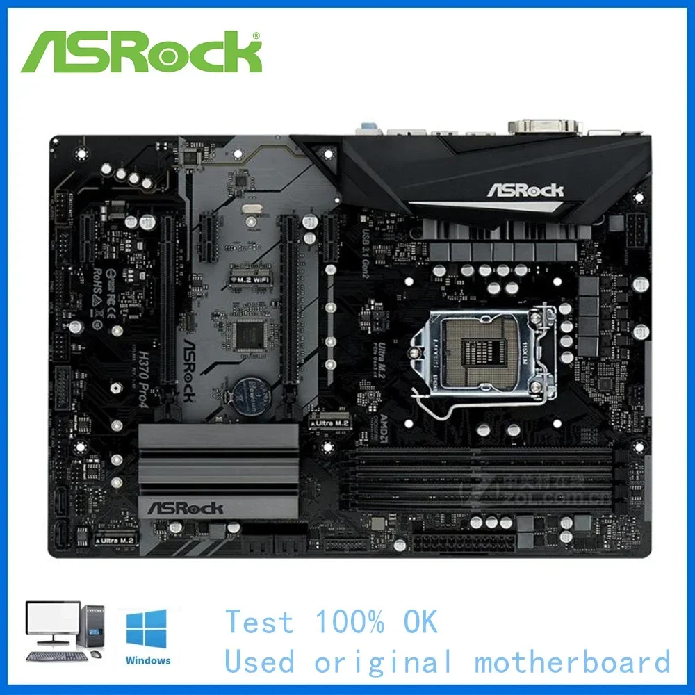 Используется для ASRock H370 Pro4 материнская плата компьютера LGA 1151 DDR4 настольная