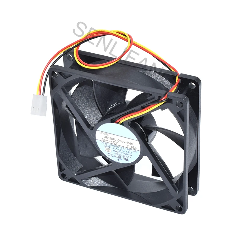 Оригинальный новый 3-проводной Бесщеточный Охлаждающий вентилятор постоянного тока для NMB 24V 0.16A 3610KL-05W-B49