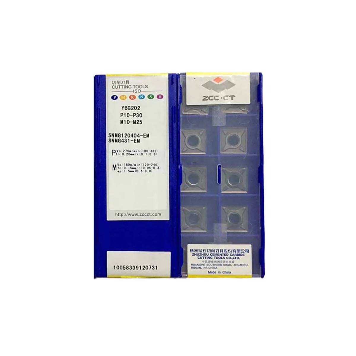 

ZCC CT 100% Original SNMG SNMG12 SNMG1204 SNMG120404 SNMG120408 SNMG120412 EM YBG205 Carbide Turning Inserts