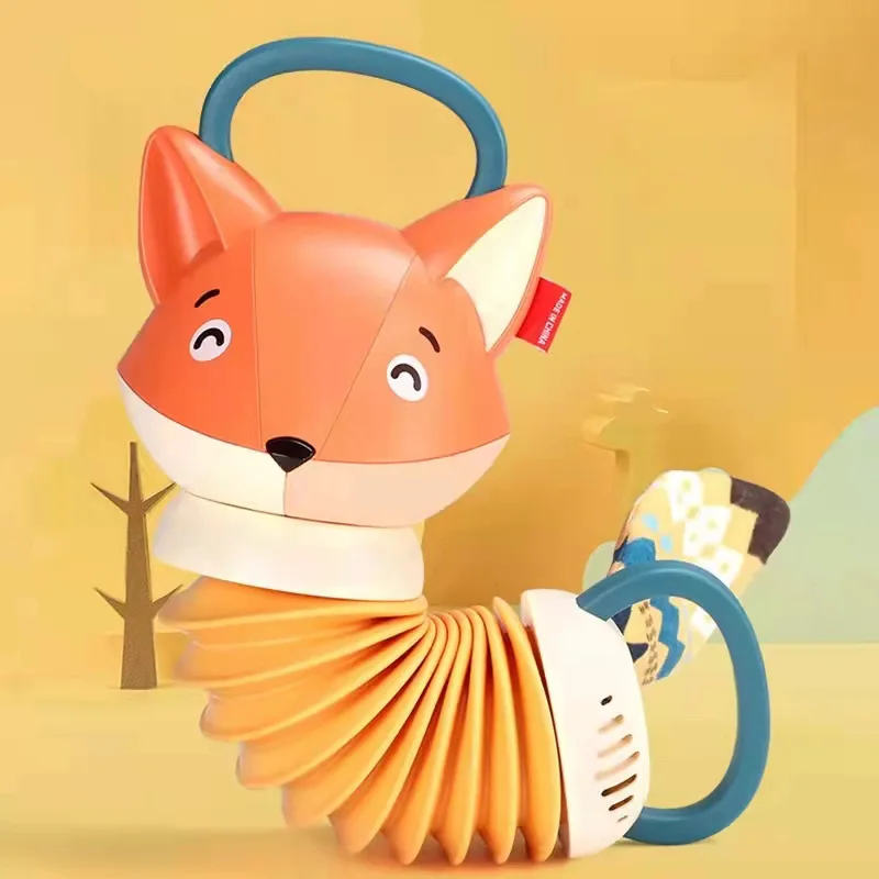 

Kids Fox Accordion Educational Baby Toys Cartoon Animal Accordion Bug Toddler Early Music Learning Toy for Children Gift