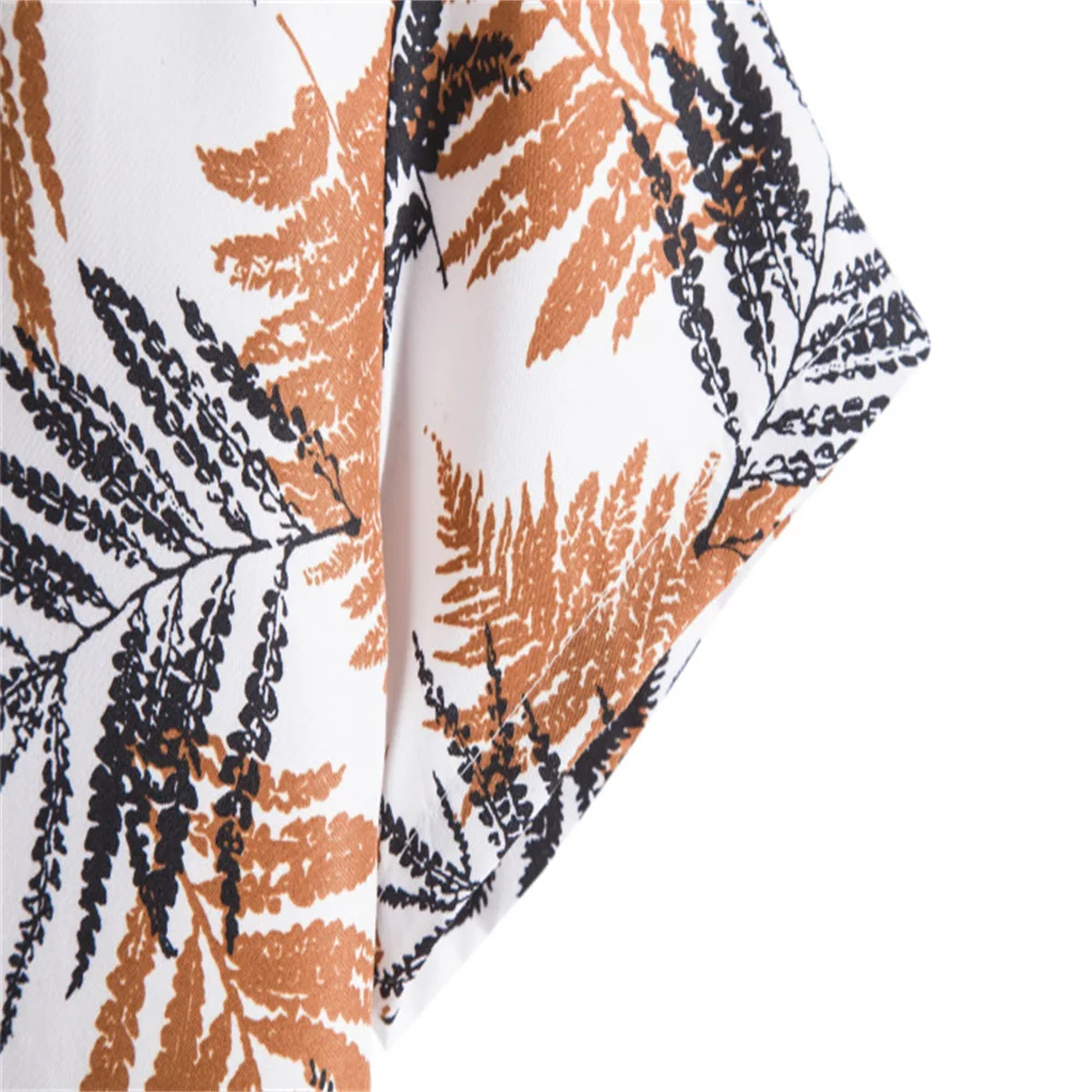 Men's Hawaiian Shirts Fashion Casual Button Print Tops Beach Short Sleeve Quick Dry Blouse M-3XL