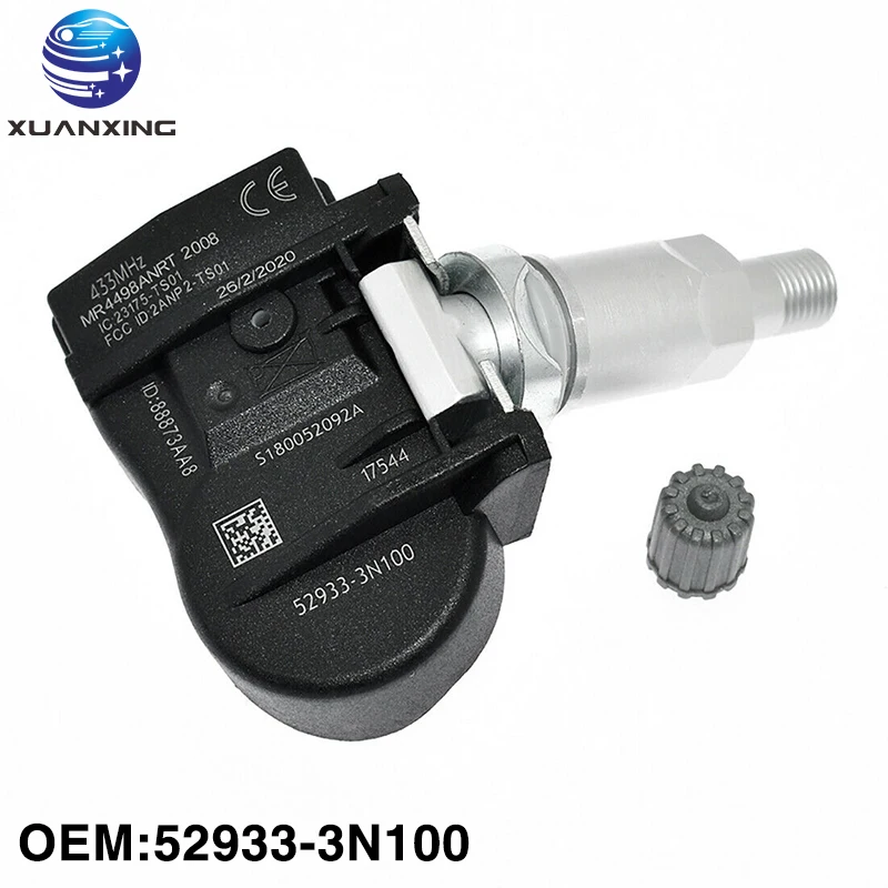 

52933-3N100 Tire Pressure Sensor Monitoring System TPMS 433Mhz For HYUNDAI Accent Elantra Genesis KIA Cadenza Rio Sorento