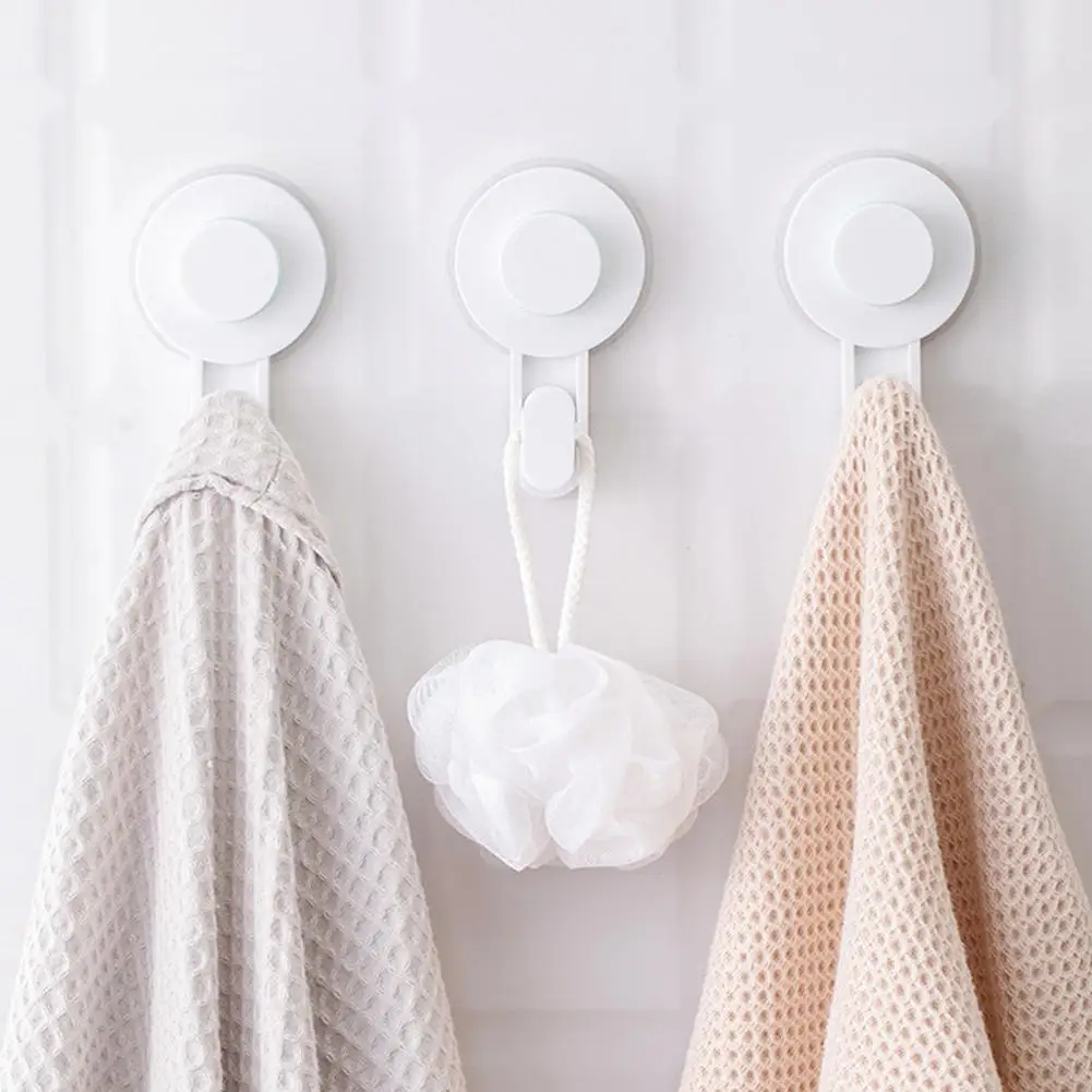 

Towel Hook Useful High Durability Long-Lasting Bathroom Towel Hanger Suction Cup Hook Home Supplies