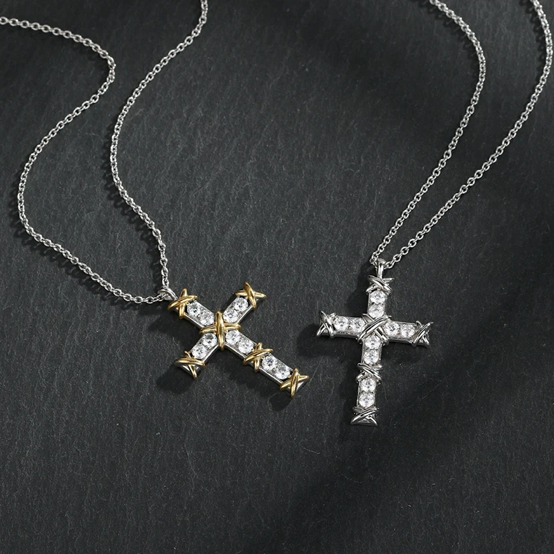 

Женское ожерелье из серебра 925 пробы, с крестом