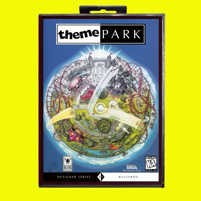 Игровая карта ThemePark MD 16-битный чехол из США для картриджа игровой консоли Sega Megadrive