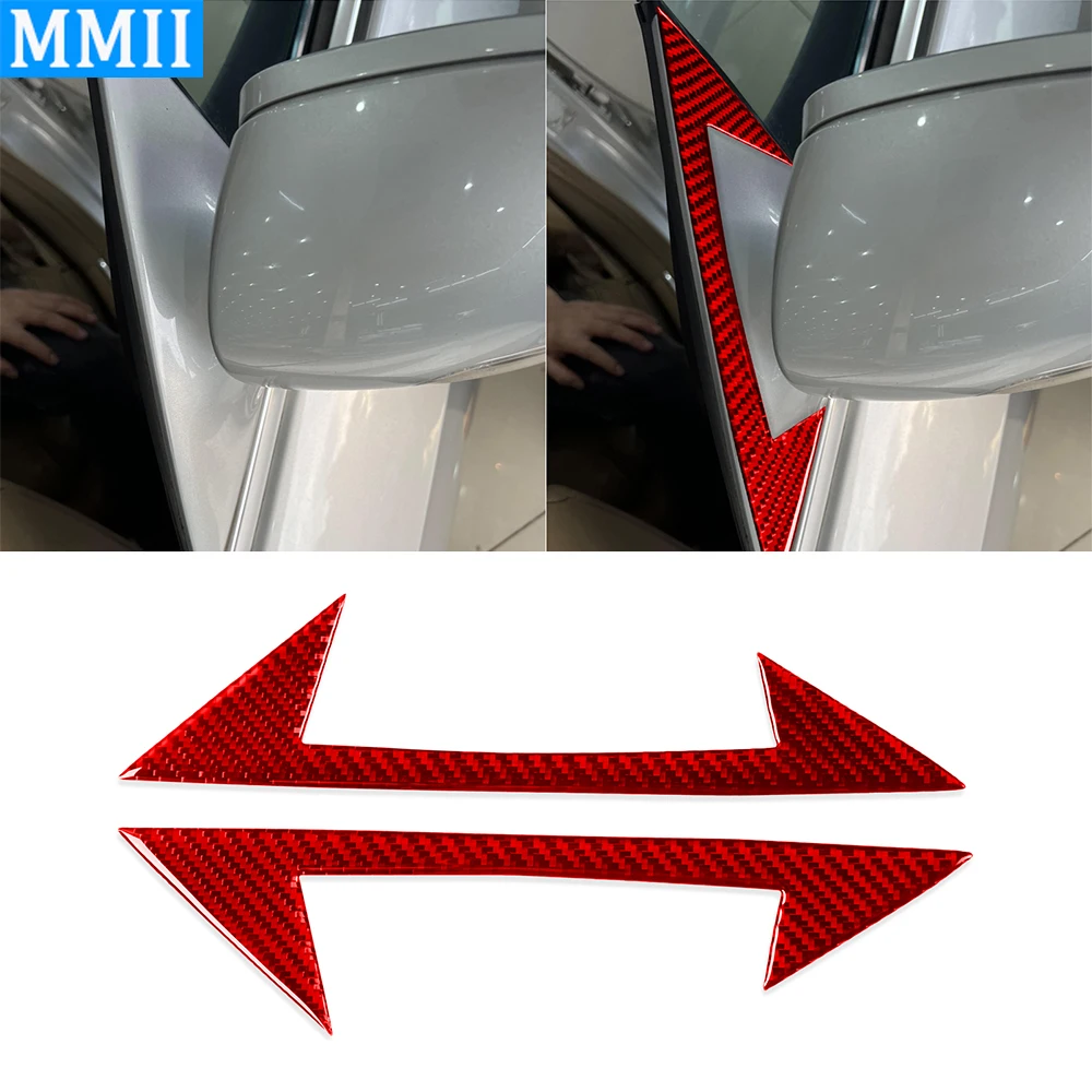 

Панель из углеродного волокна для зеркала заднего вида А-столба, отделка салона автомобиля, аксессуары, декоративная наклейка для Benz CLS C219 2004-2009