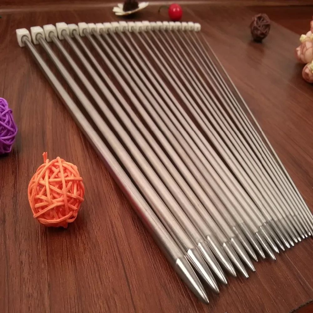

25cm/35cm Stainless steel Single Pointed Knitting Needles Crochet Hook Tool Craft knitting needles Set 2.0mm-8.0mm