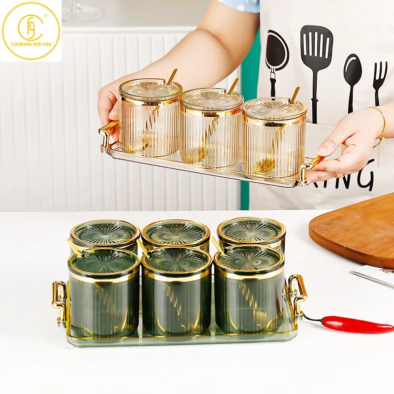 

1/3pcs Creative Kitchen Seasoning Storage Box Salt Monosodium Glutamate Cumin Plastic Storage Container Kitchen Herb Spice Tools