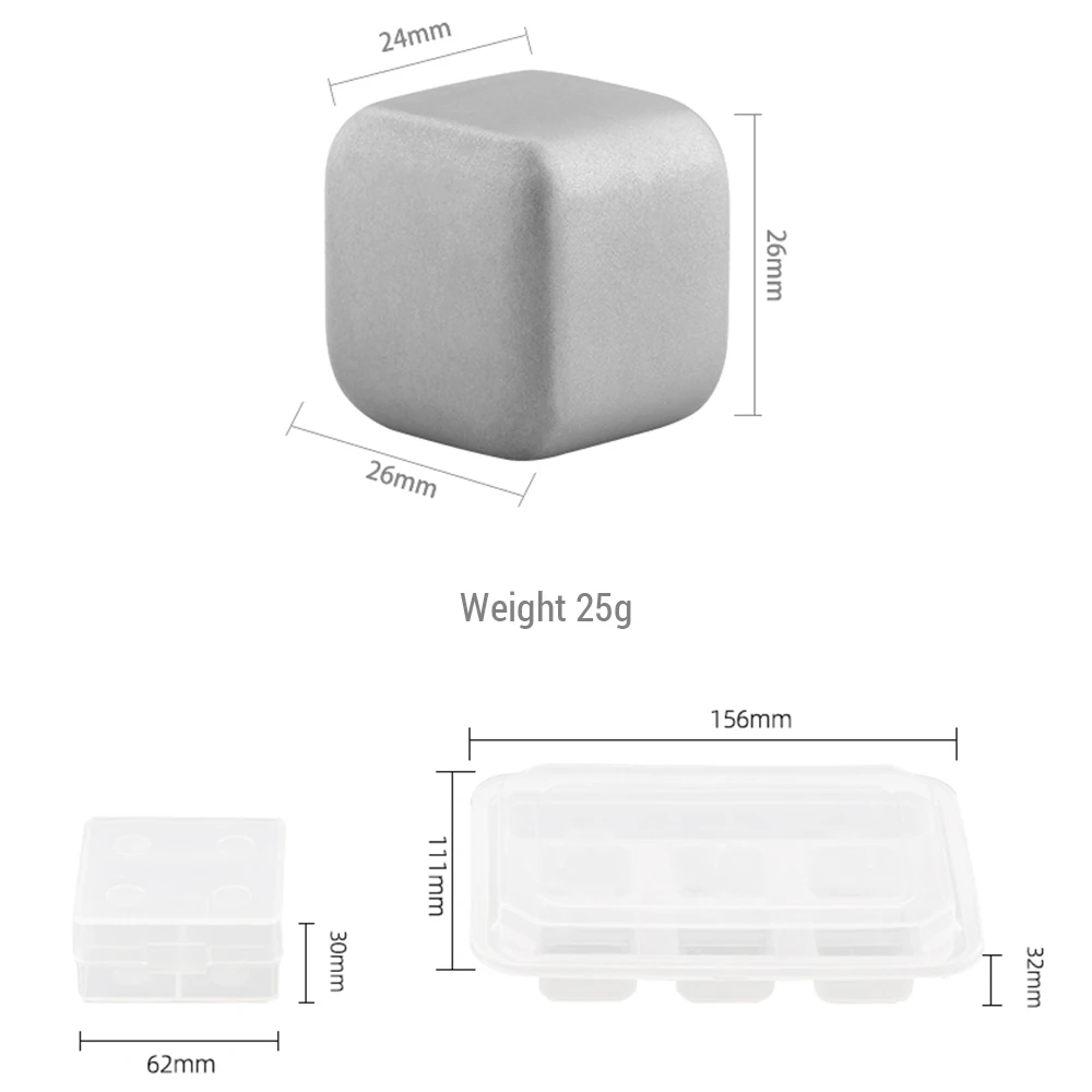 Набор камней для виски Ti многоразовые разноцветные охлаждающие камни и других