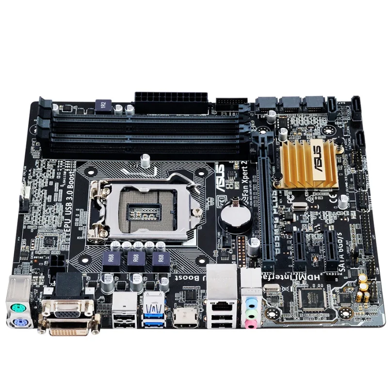 Материнская плата LGA 1150 Asus B85M-G Plus игровая материнская 32 ГБ DDR3 для настольного