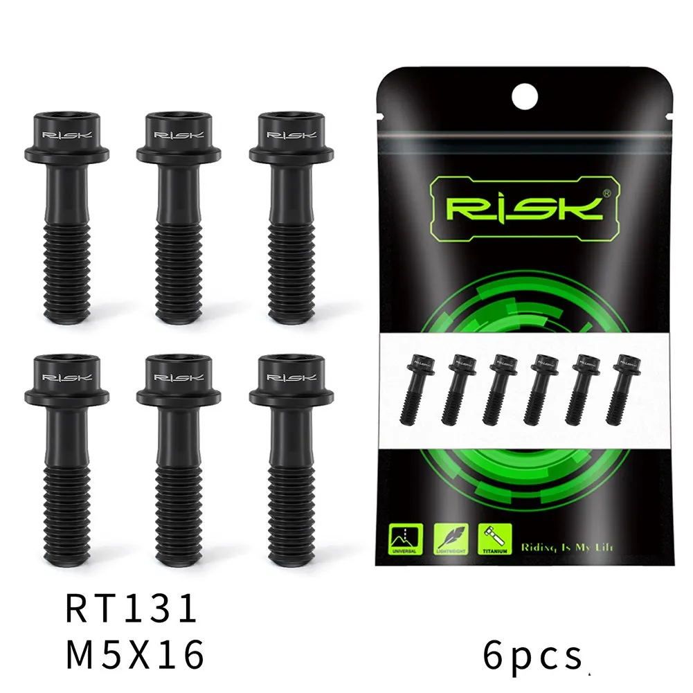 

6 шт., винт для крепления велосипедного стержня из титанового сплава M5x16/18 мм