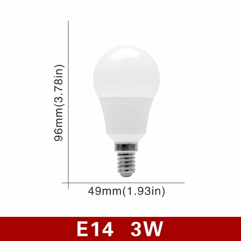 Светодиодная лампа E27 E14 10 шт./лот, 20 Вт 18 Вт 15 Вт 12 Вт 9 Вт 6 Вт 3 Вт, светодиодная лампа для прожектора, 220 В переменного тока, лампа для холодного/теплого белого света