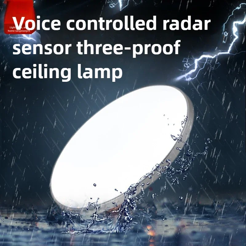 Умный светодиодный потолочный светильник с радаром движения голосовой датчик