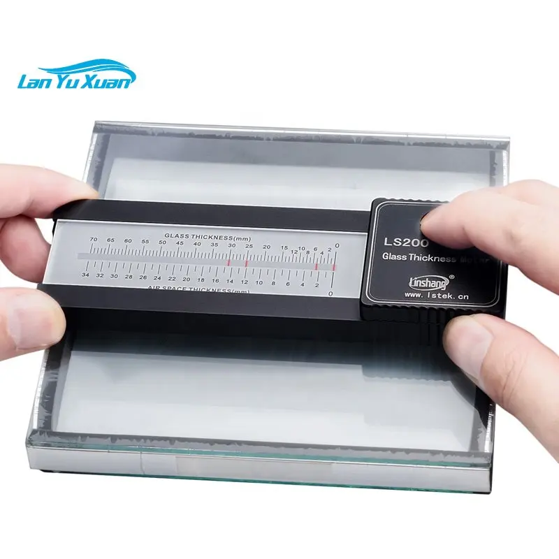 

LS200 Portable Laser Glass Thickness Gauge Single Side Measure Insulated Double Triple Pane Glass Air Space Thickness
