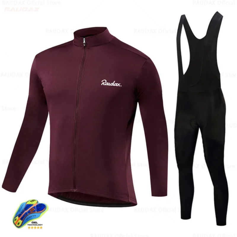 

Осень 2023, велосипедная Джерси Raudax, весенний дышащий мужской комплект для велоспорта, одежда для гоночного велосипеда, костюм, одежда для горного велосипеда, спортивная одежда