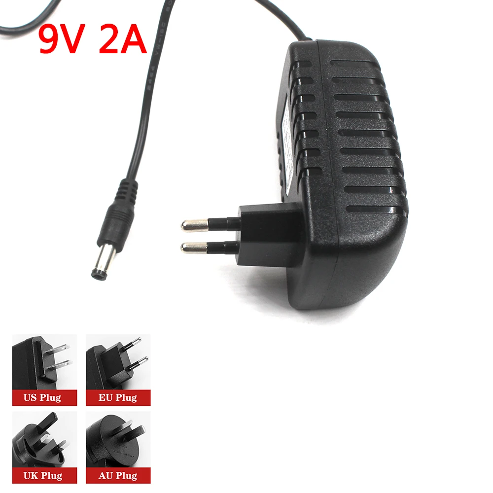 

DC 9V 2A Power Adapter Rod Audio Charger Cable Monitoring 9V 2000ma