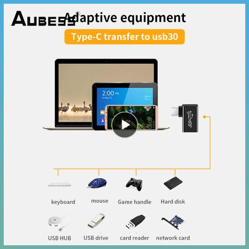 Переходник OTG с USB 3 0 типа C мама на папа 10 Гбит/с