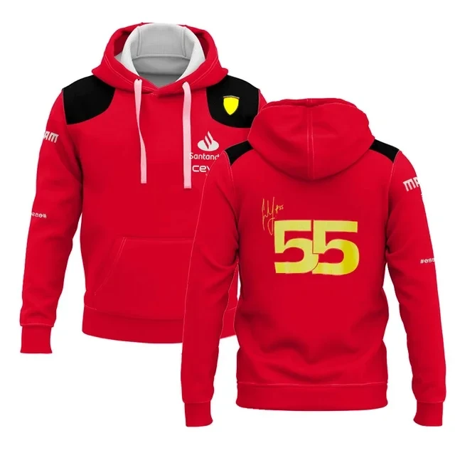 

Men and women racing champion team hoodie, red hoodie, suitable for extreme sports enthusiasts, spring and autumn