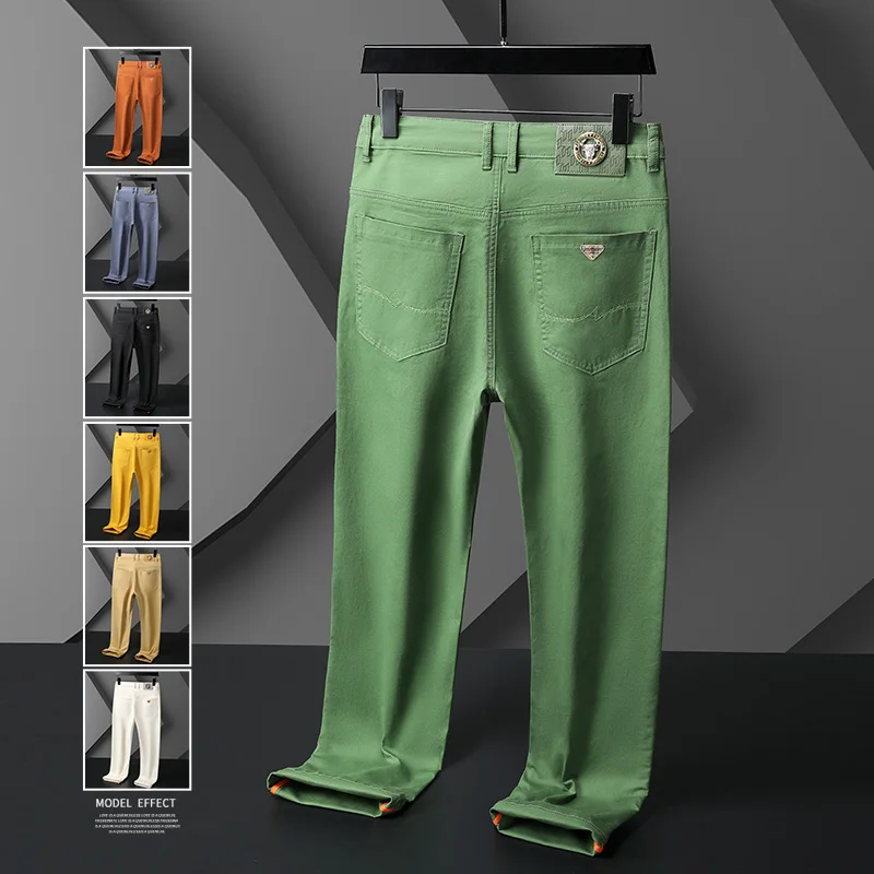 SALEISI мужские 97% хлопок модные мягкие длинные брюки для зимы и осени
