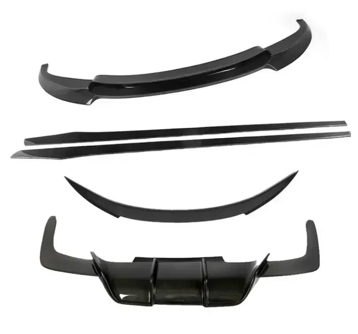 Передний бампер из настоящего углеродного волокна боковая юбка кузова спойлер