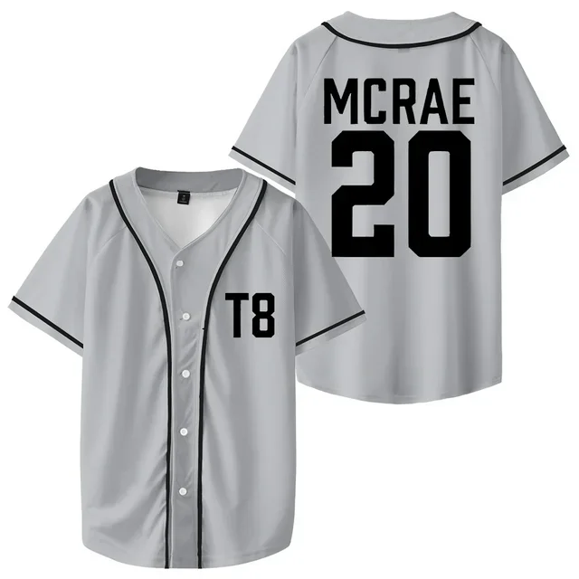 ‎ Tate McRae 20 трикотаж T8 бейсбольный Think Later Tour футболка с короткими рукавами
