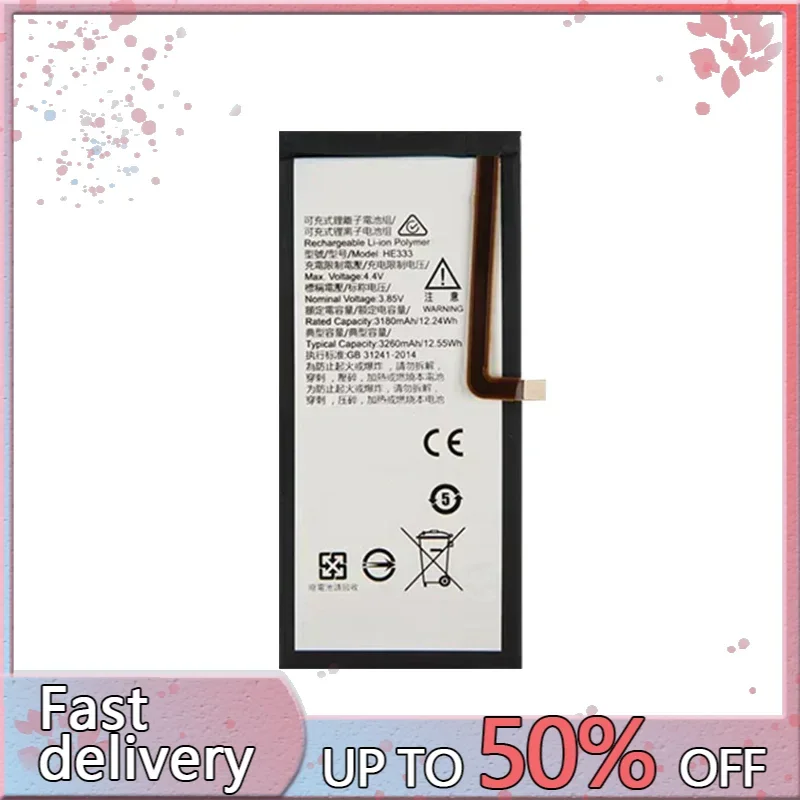 Аккумулятор HE333 емкостью 3260 мАч для NOKIA 8 Sirocco sirocco Global Dual TD-LTE HMD Avatar