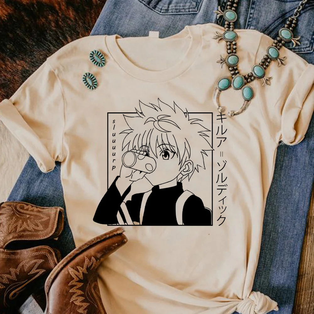 

Женская футболка Hunter x Hunter Killua Y2K, японская одежда для девушек