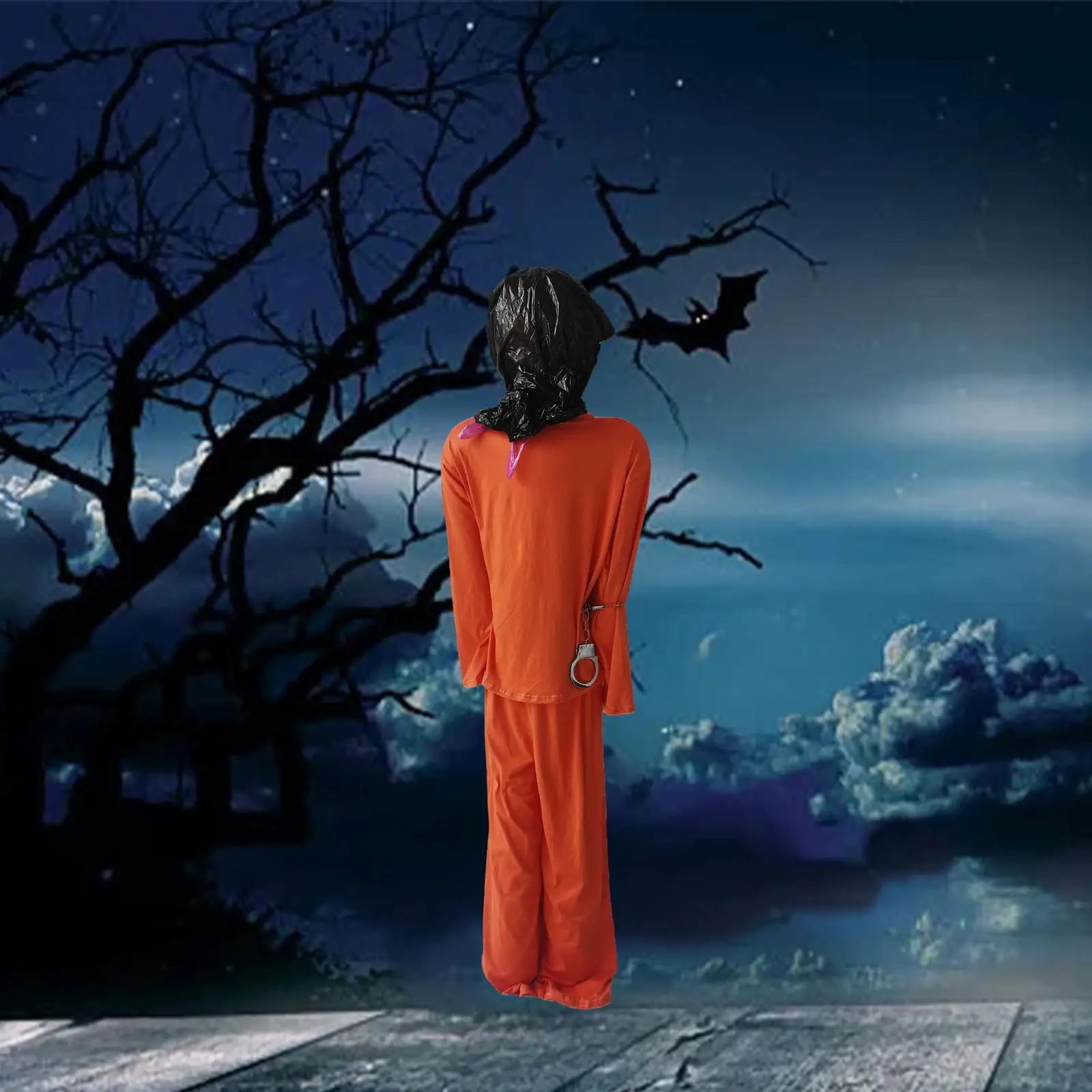 

Halloween Scary Prison Uniform Accessory Death Row Ornament Prisoner Costumes Dress up for Party Trees Carnival Window Festival