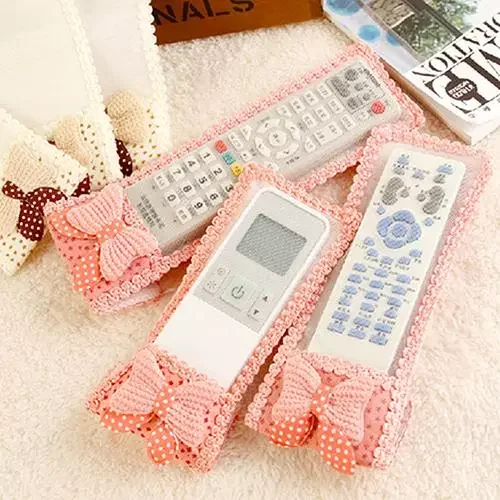 

New Hot Fabric Butterfly Protective Cover Case Dustproof for Air conditioning TV Remote Control Storage Bags