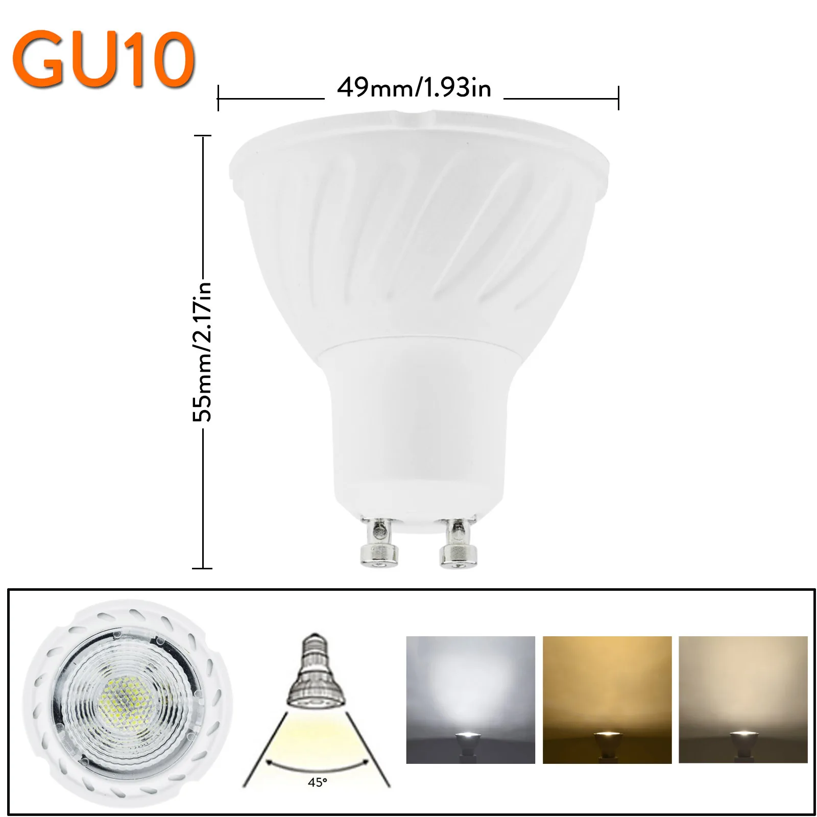 

LED лампа YORYZENG GU10 7Вт