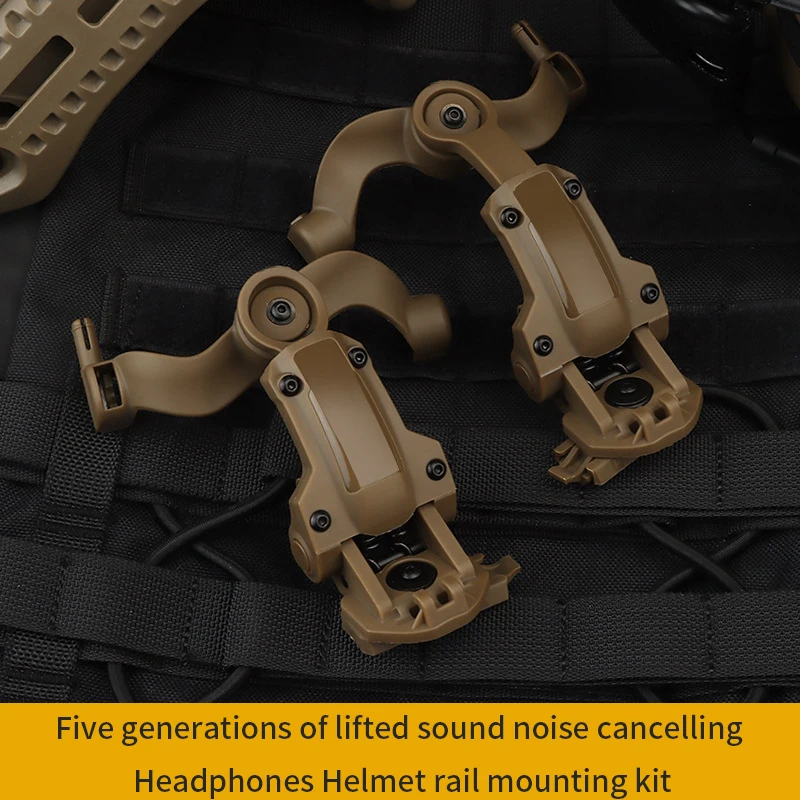 

Tactical Bracket Noise Cancelling Headset Rail Mount Bracket 360° Rotation Headset Helmet Guide Adapter Fit For OPS Core ARC