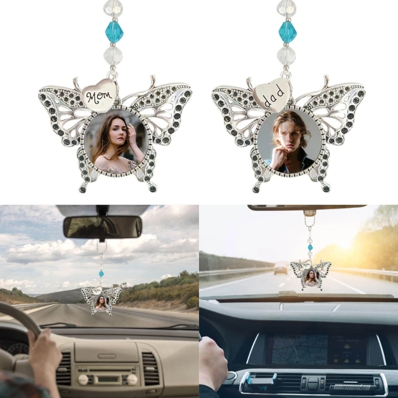 Стильный серебряный аксессуар для салона автомобиля в форме бабочки