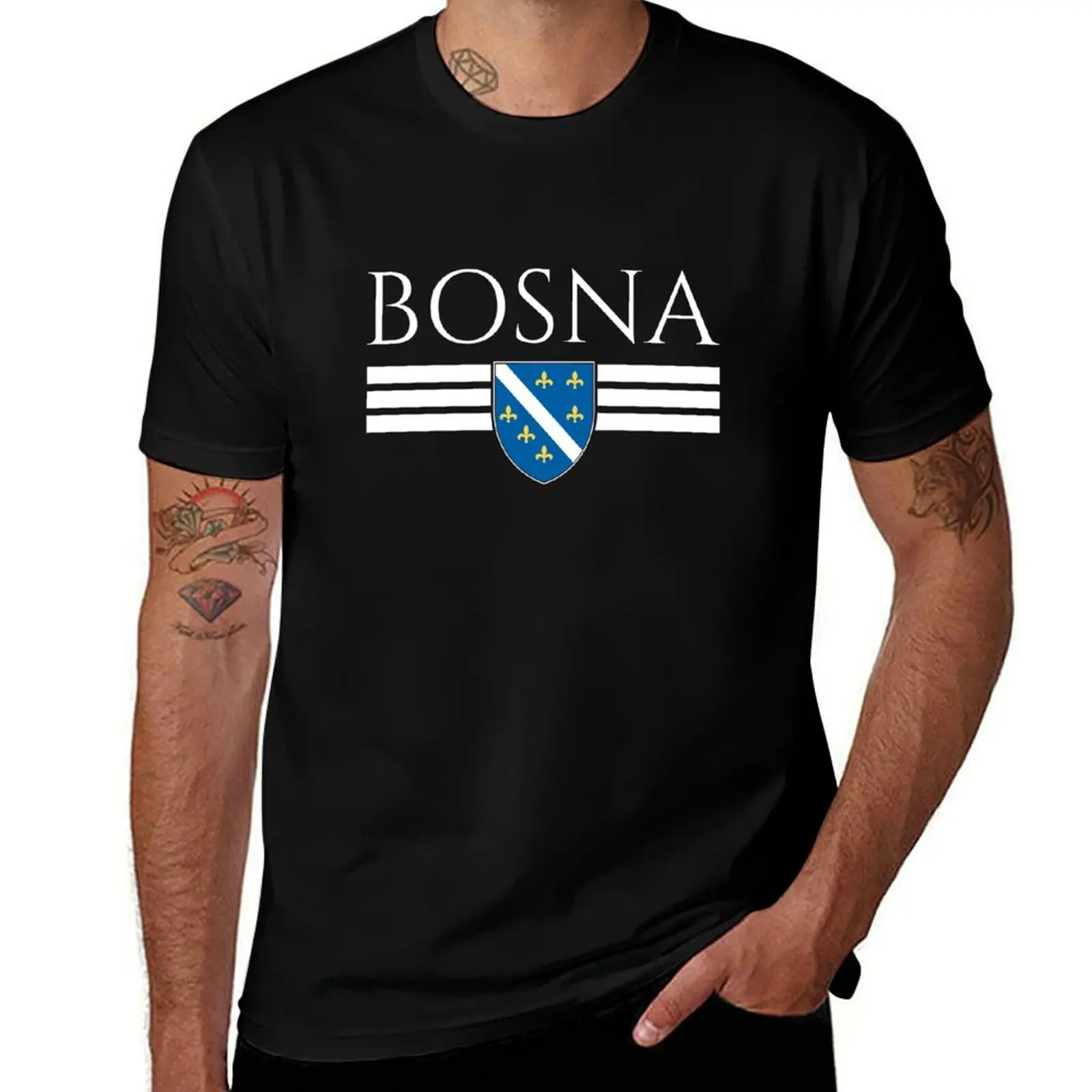 Футболка bosnia serbia для мальчиков футболки с аниме белые быстросохнущие