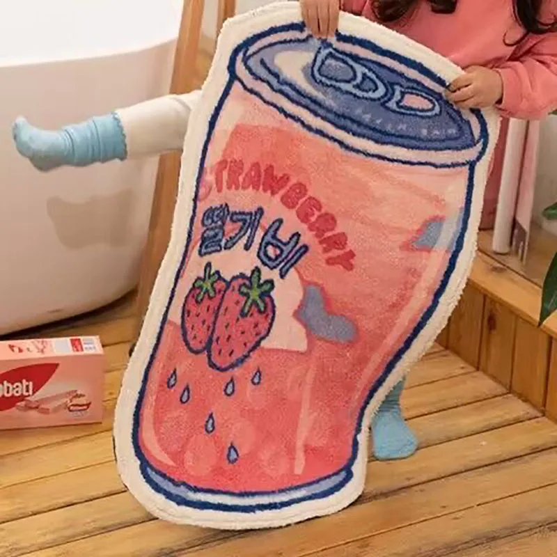 Симпатичные флокированные коврики в форме кролика и напитков напольные кота