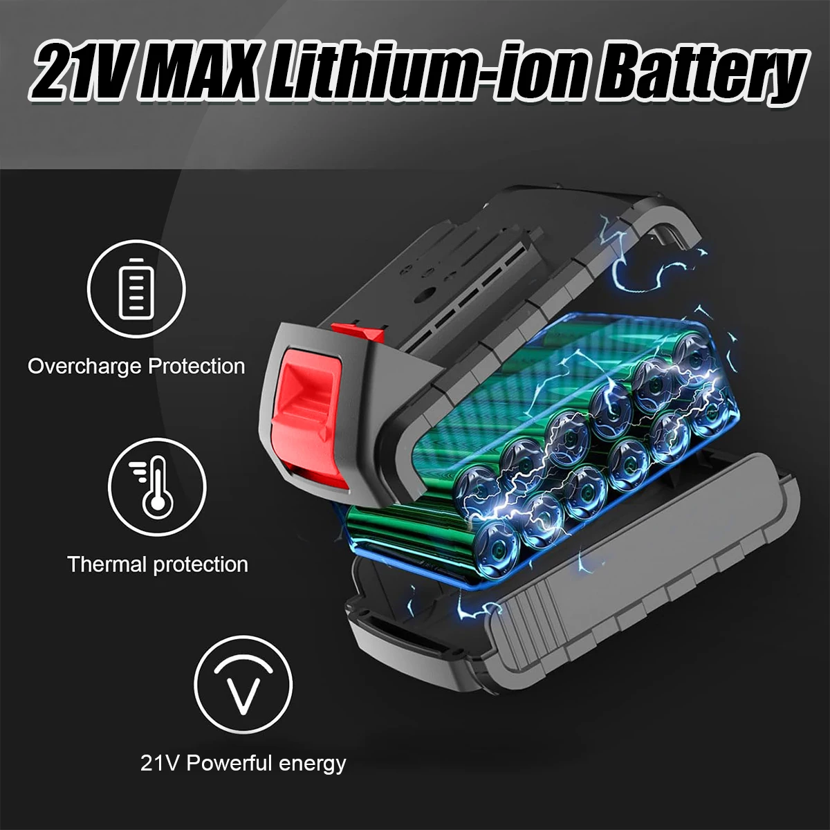 Беспроводная электрическая дрель WOZOBUY Аккумулятор 16